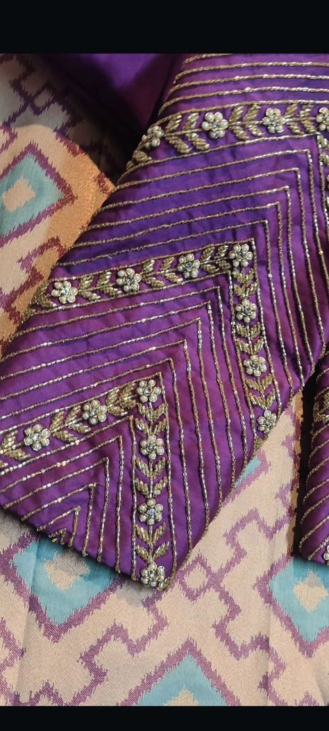 Pattu Saree Aari Work Blouse Designs, Handwork Blouse Design Latest, Simple Maggam Work Blouses Latest, Maggam Work Blouse Designs Latest For Pattu Sarees, Latest Maggam Work Designs, Maggam Work Blouse Designs Latest, Work Blouse Designs Latest, Plain Sarees, Work Blouse Designs