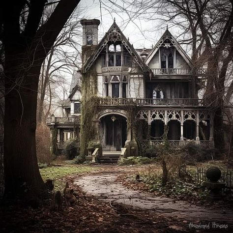 Grunge House Aesthetic, House Aesthetic Exterior, Grunge House, Gothic Cottage, Aesthetic Exterior, Witches House, Creepy Houses, Haunted Castle, House Aesthetic