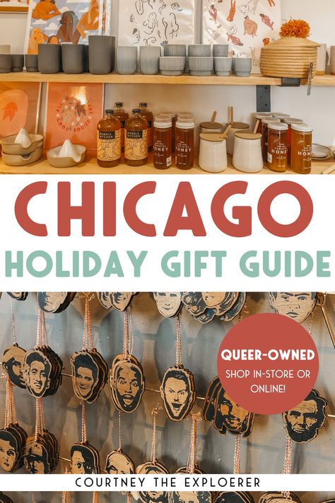 Planning a weekend getaway to do your Christmas Shopping in Chicago? While you're visiting, use this holiday gift guide to shop small business and support these queer owned business. If you're shopping online this holiday season, many of these stores also have online shopping available. Shopping In Chicago, Christmas In Chicago, Chicago Christmas, Chicago Gifts, Cheap Christmas Gifts, Gift Shops, Chicago Travel, Vegan Travel, Budget Travel Tips