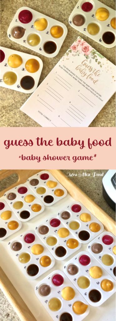 Baby Food Baby Shower Game, Food Baby Shower, Baby Food Game, Rome Food, Paint Trays, Food Games, Baby Food Pouch Recipes, Fun Baby Shower Games, Food Pouch