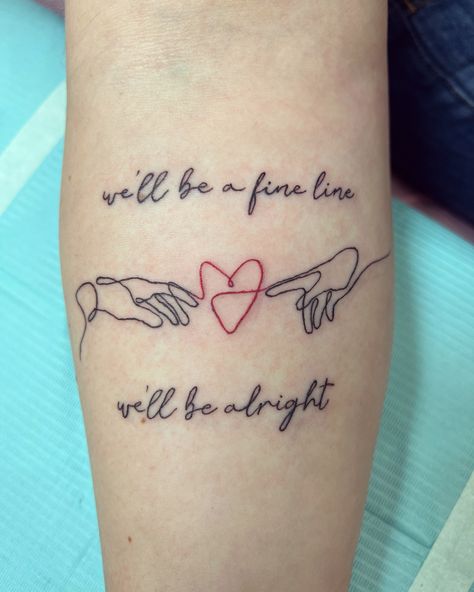 We'll Be Fine Line Tattoo, Fine Line Harry Styles Tattoo Ideas, Fine Line Tattoos Harry Styles, Harry Styles Tattoos Inspiration Fine Line, Well Be A Fine Line Tattoo, We’ll Be A Fine Line Tattoo, Larry Stylinson Tattoos Ideas, As It Was Tattoo Harry Styles, Lights Up Tattoo Harry Styles