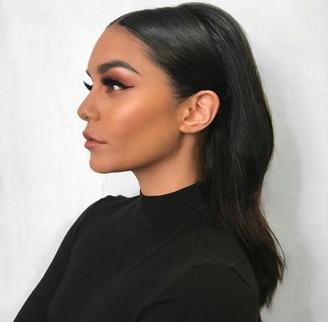 Vanessa Hudgens Slick Hairstyles, Vintage Makeup, Formal Hairstyles, Party Hairstyles, Wedding Hair And Makeup, Grunge Hair, Twist Hairstyles, Vintage Hairstyles, Hair Dos