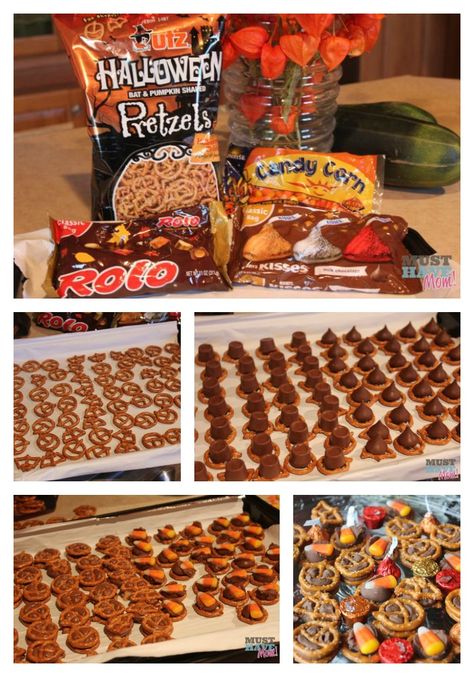 Nut Free Halloween Treats, Halloween Pretzels, Pretzel Treats, Halloween Food Treats, Fall Snacks, Holiday Snacks, Halloween Goodies, Candy Bars, Fall Treats