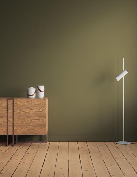 Dark Olive Green Walls, Light Olive Green Walls, Interior Trees, Olive Green Rooms, Golden Currant, Green Paint Colours, Olive Green Paint, Green Walls Living Room, Olive Green Paints