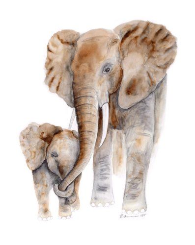 Mom and Baby Elephant Watercolor Art Nursery Wall Art Various Sizes Available, Safari Nursery Decor Baby Elephants Art, Mother And Baby Animals, Mom And Baby Elephant, Safari Nursery Art, Elephant Nursery Art, Elephant Print Art, Baby Animal Art, Safari Art, Safari Nursery Prints