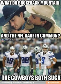 They both gay haha Dallas Cowboys Jokes, Nfl Jokes, Dallas Cowboys Memes, Cowboys Memes, Fantasy Football Humor, Dallas Cowboys Funny, Funny Nfl, Nfl Funny, Football Jokes