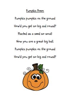 Grade ONEderful: Pumpkin & Halloween Madness Pumpkin Poems For Kindergarten, Pumpkin Storytime, Halloween Poems For Kids, Pumpkin Lesson Plans, Nature Curriculum, Pumpkin Crafts Preschool, Pumpkin Poem, Pumpkin Lessons, Kindergarten Poems