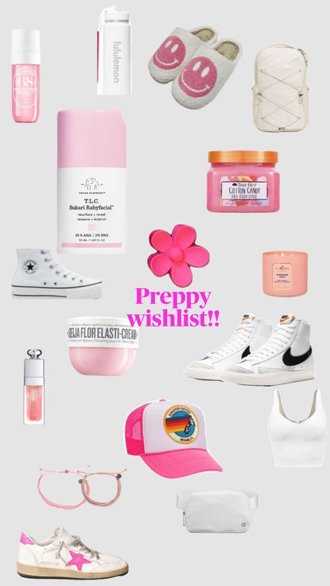 Preppy wishlist!!🌴🌊 #preppy #beauty #wishlist Wishlist Preppy, Preppy Christmas List, Preppy Must Haves, Preppy Wishlist, Preppy Birthday Gifts, Teen Gift Guide, Shuffles Preppy, Preppy Gifts, Beauty Wishlist