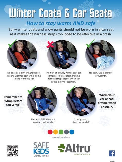 Winter Coats and Car Seats don't use them together, as the extra fluff of a winter coat and compress in a crash, leaving harness straps less tight than they should be. Car Seat Safety Facts, Car Seat Safety, Car Harness, Psalm 139 13, Carseat Safety, Winter Car, Crash Test, Psalm 139, In Car