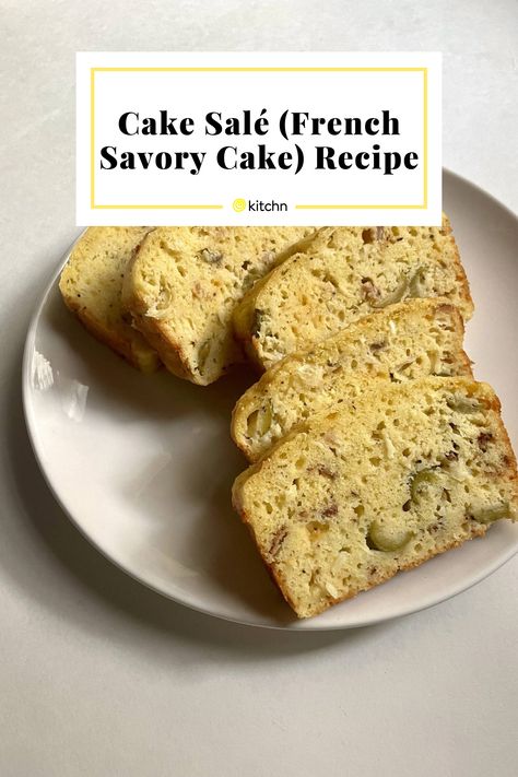 Savoy Cake, Savory Cake, Tall Cakes, Olive Relish, Thick Cut Bacon, Baking Project, Gruyere Cheese, Different Vegetables, Bacon Cheddar