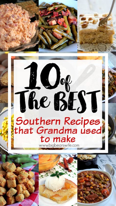 Best Southern Dishes, North Carolina Recipes Southern Style, Song Of The South Recipe, Southern Recipes Sides, Southern Deserts Recipes, Country Side Dishes Southern Style, Sunday Meals Southern, Southern Recipes From The Deep South, Vintage Southern Recipes