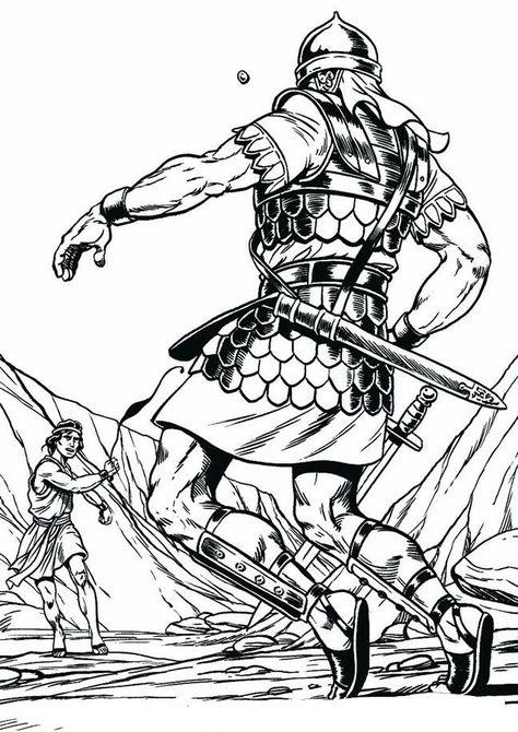 David And Goliath Craft, David Vs Goliath, Mothers Day Coloring Pages, Superhero Coloring Pages, Childrens Sermons, Superhero Coloring, David And Victoria Beckham, Church Pictures, David And Goliath