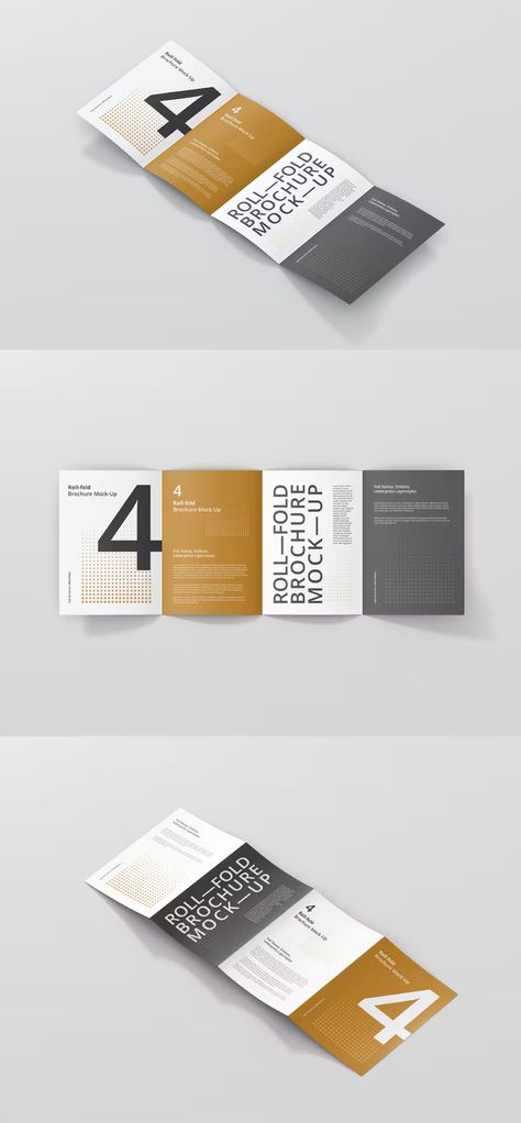 Roll Fold Brochure Mockup Din A4 A5 A6 Brochure 4 Fold, Folded Brochure, Tri Fold Brochure Design, Print Brochure, Brochure Folds, Brochure Mockup, Trifold Brochure Design, Fold Brochure, Brochure Layout