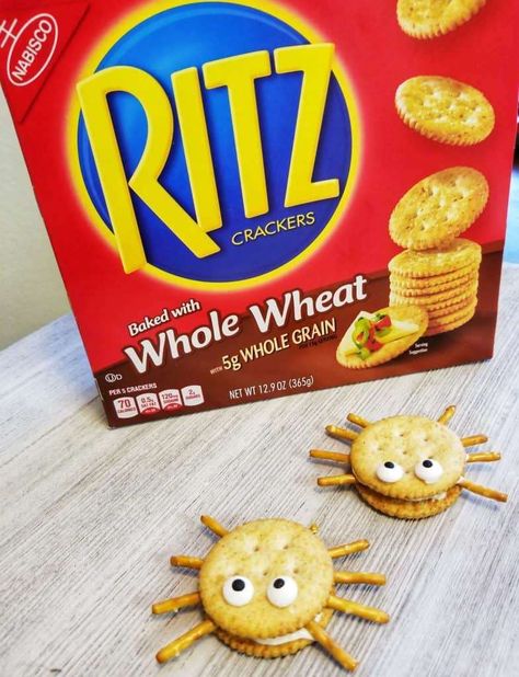 Fun Halloween Snacks, Ritz Cracker, Lunchbox Treats, Laughing Cow, Halloween Treats Easy, Walmart Gift Cards, Ritz Crackers, After School Snacks, Halloween Snacks