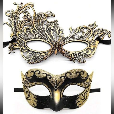 New This Luxury Masquerade Mask For Women Is Made Of Strong,Durable And Lightweight Lace That Is Malleable And Can Easily Be Molded To The Contours Of The Wearers Face.Most Importantly,The Unique Sparkling Bronzing Design Will Not Chip Off Or Fad Off,Which Is Chic,Intricate And Absolutely Gorgeous. Masquerade Mask For Men : This Masquerade Mask For Men Is Made Of Thickened,Durable And Lightweight Great Quality Plastic Which Is Designed Perfectly For All Party Balls.The Mask Is Unique Painted By Couples Masquerade Masks, Lace Masquerade Masks, Mens Masquerade Mask, Western Brown, Mask For Men, Mask Painting, Butterfly Face, Face Jewellery, Masquerade Masks