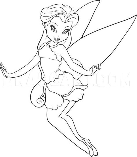 How To Draw Rosetta, Step by Step, Drawing Guide, by Dawn - DragoArt Rosetta Fairy, Disney Sleeve Tattoos, Cute Drawings Of Love, Disney Sleeve, Easy Disney Drawings, Drawing Kids, Character Drawings, Fairy Drawings, Pixie Hollow