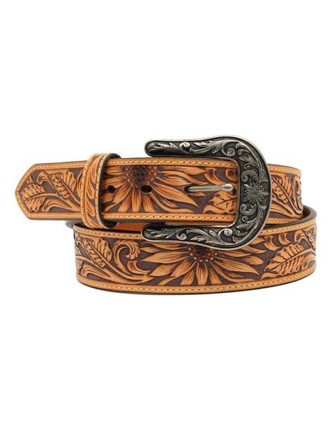 PRICES MAY VARY. Genuine Leather Buckle closure Dry Cloth Clean Genuine Leather Tooled sunflower patterns Removable embossed buckle . Genuine leather. Tooled sunflower patterns. Removable embossed buckle. Dimensions: 1 1/2". Tan colored Tooled Sunflower, Nocona Belt, Tooled Leather Belts, Western Boots For Men, Western Women, Western Belt, Boot Jewelry, Tool Belt, Work Boots Men