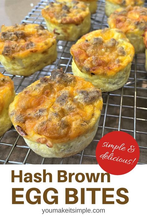 Hash Brown Egg Cups, Brown Egg, Sausage Hash, Egg Bites Recipe, Breakfast Hashbrowns, Breakfast Eggs, Traditional Breakfast, Breakfast Bites, Brown Eggs