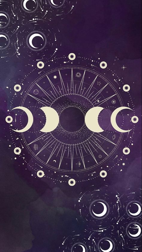 Purple Astrology Aesthetic Wallpaper, Witchy Wallpaper Android, Purple Witch Aesthetic Wallpaper, Purple Astrology Aesthetic, Moon Cycle Wallpaper, Purple Witchy Wallpaper, Mystic Arts Aesthetic, Purple Witchy Aesthetic, Purple Witch Aesthetic