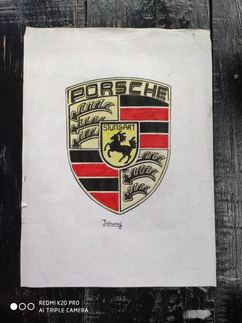 Porsche Logo Sketch #Porsche #Porschelogo #Porsche911 #racing #car Porsche Logo Drawing, Porsche Sketch, Porsche Drawing, Porche Car, Logo Sketches, Bf Gf, Car Design Sketch, Car Sketch, Porsche Cars