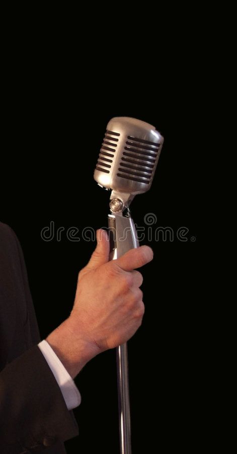 Singer holding vintage microph. Singer holding vintage retro microphone Retro Microphone, Home Recording Studio Setup, Recording Studio Setup, Headshot Ideas, Home Recording Studio, Microphone Stand, Vintage Microphone, Figure Poses, Studio Setup