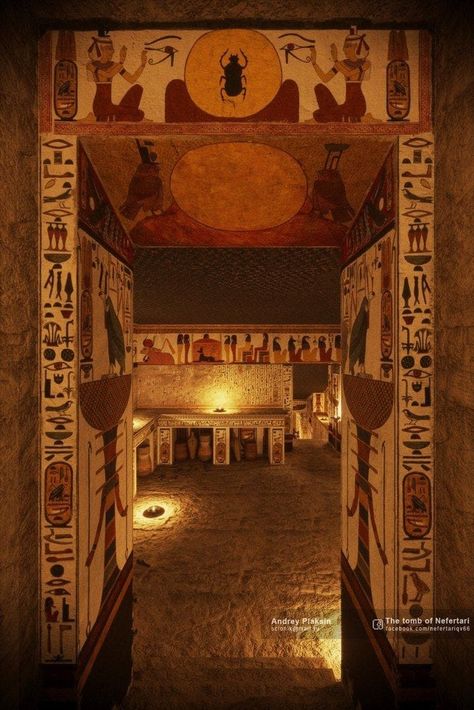 QV66 is the tomb of Nefertari, the Great Wife of Pharaoh Ramesses II, in Egypt's Valley of the Queens Ancient Egypt Aesthetic, Ramesses Ii, Ancient Egyptian Architecture, Starověký Egypt, Egypt Aesthetic, Pyramids Egypt, Egyptian Temple, Ancient Egypt History, Istoria Artei