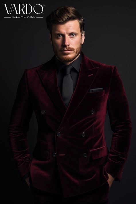 >>ORIGINAL ARTWORK AND CONTENT, PLEASE DO NOT COPY<< Men Suits, Suits For Man, Premium Maroon Velvet Double Breasted Suit for Men - Elegant Formal Wear for Special Occasions, Formal Occasion Suit, Timeless Style Timeless Style and Unmatched Style , Formal attire, Formal Fashion Slim Fit Suit, Formal piece Wedding Suit, Double Breasted, Formal Fashion Slim Fit Suit. Elevate your style with our exclusive Maroon Velvet Double Breasted Suit for men, a perfect blend of sophistication and trendiness. Crafted with precision, this suit is tailored to perfection, ensuring a flawless fit that exudes confidence and charm. 🌟 Stand out at any formal event with the rich maroon velvet fabric, giving you a touch of luxury and class. ✨ Double-breasted design adds a contemporary twist, making this suit a u Vardo Suits, Velvet Suit Men, Double Breasted Suit Men, Maroon Suit, Distinguished Gentleman, Gentleman's Wardrobe, Italian Suit, Formal Fashion, Suit For Men