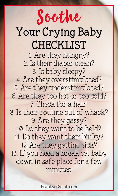 SAVE FOR LATER! 13 Proven Ways to Soothe Your Crying Baby Free Checklist #cryingbaby #baby #tips #calm #calmbaby #cry #help #checklist #ways #howto Crying Baby, Baby Checklist, Newborn Hacks, Fantastic Baby, Baby Sleep Problems, Baby Care Tips, Baby Arrival, Baby Crying, After Baby