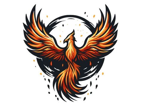 Phoenix Vector, Phoenix Bird Tattoos, Typography Design Inspiration, Sports Logo Inspiration, Phoenix Tattoo Design, Gym Poster, Gym Logo, Phoenix Bird, Phoenix Tattoo