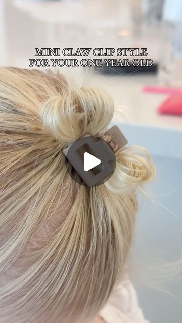 Hairstyles For Mini Claw Clips, Toddler Claw Clip Hairstyles, Hairstyles Using Mini Claw Clips, Hair Styles With Mini Claw Clips, How To Use Mini Claw Clips, Clip Hairstyles, Hair Claws & Clips, Toddler Hair, Claw Clip