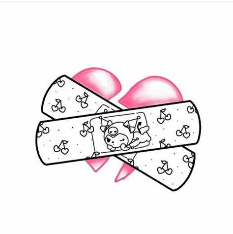 Uk Icon, Learn To Tattoo, Stick Poke Tattoo, Pink Tattoo, Hello Kitty Tattoos, Kawaii Tattoo, Heart Tattoo Designs, Knee Tattoo, Diy Tattoo