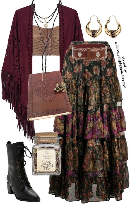 Everyday Viking Style, Fairycore Aesthetic Outfits Fall, Female Hipster Fashion, Paisley Maxi Skirt, Bohemian Mystic Outfit, Stevie Nicks Summer Outfits, Winter Boho Skirt Outfit, Lake Date Outfit, Indie Witch Aesthetic Outfit