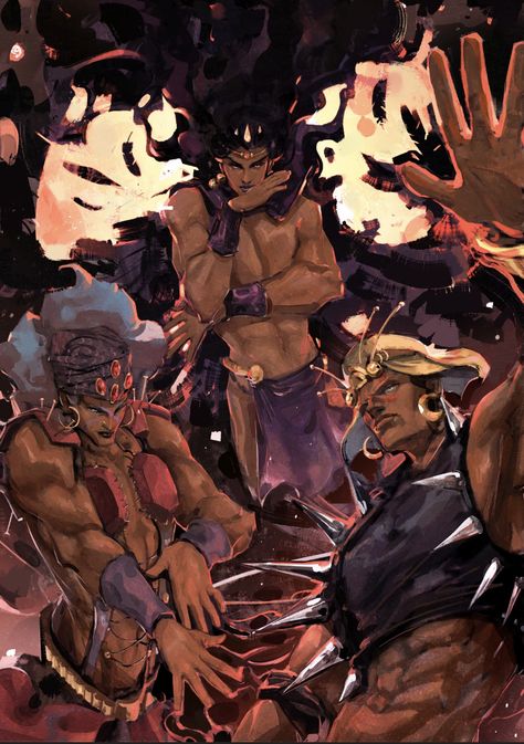 pillar men ૮ ˶ᵔ ᵕ ᵔ˶ ა Piller Men Jojo, Kars Jojo Fanart, The Pillar Men, Duwang Gang, Pillar Men, Jjba Fanart, Kars Jojo, Battle Tendency, Art Twitter