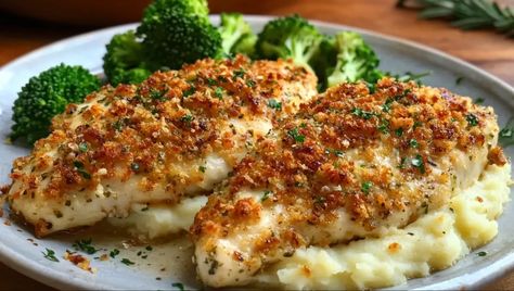 Longhorn Steakhouse Parmesan Chicken, Garlic Parmesan Crusted Chicken, Longhorn Parmesan Crusted Chicken, Parmesan Garlic Chicken, Longhorn Steakhouse, Pan Seared Chicken, Fast Dinner Recipes, Parmesan Crusted Chicken, Fast Dinners