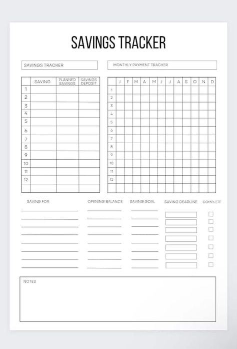 Savings Trackerincome and Expensessavings Accountsaving | Etsy Saving Binder, Savings Binder, Money Tracker, Savings Chart, Finanse Osobiste, Savings Goal, Income And Expenses, Monthly Savings, To Do Planner