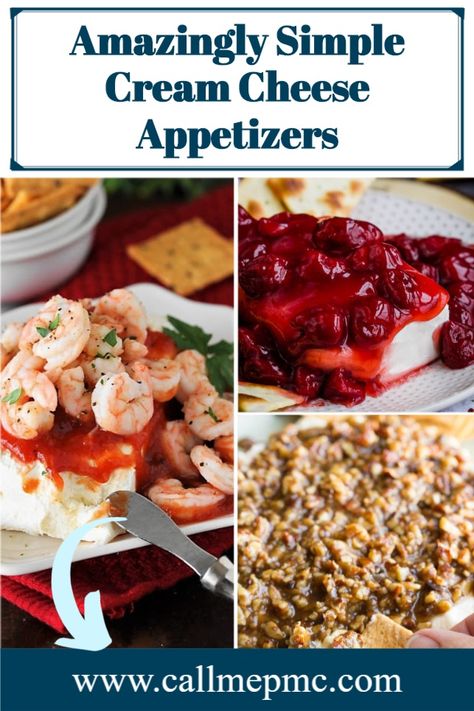 Thanksgiving Cream Cheese Appetizer, Appetizer Recipes Using Cream Cheese, Cream Cheese Block Appetizer Easy Recipes, Cream Cheese Crackers Appetizer, Cheese Ideas Appetizers, Appetizer With Cream Cheese Simple, Cream Cheese Brick Appetizer, Cream Cheese Jam Appetizer, Cream Cheese Spreads For Crackers