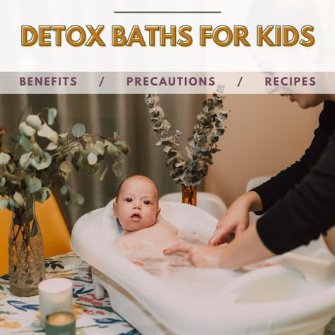 Heavy Metal Detox Bath for Kids & Toddlers: Recipe & Guide - Love and Homemaking Detox Heavy Metals Kids Bath, Heavy Metal Detox Bath For Toddler, Toddler Detox Bath, Metal Detox Kids, Heavy Metal Detoxification Bath, Heavy Metal Detox For Kids, Baby Detox Bath, Detox Bath Kids, Bentonite Clay Detox Bath