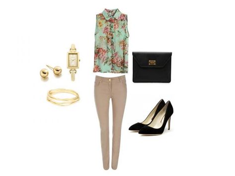 Como combinar un pantalón beige - femeninas.com Jeans Beige, Color Crema, Polyvore Image, Polyvore, Color