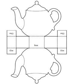 Printable Teacup Template Tea Pot Candy Box Templates - Invitation Templates Design Teapot Template, Paper Teapot, Teacup Template, Candy Box Template, Teapot Crafts, Paper Tea Cups, Creativity Ideas, Box Templates, Tutorial Ideas