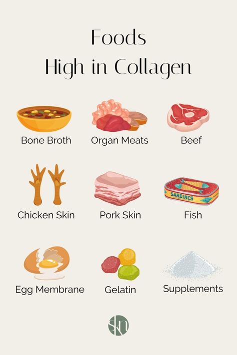 Looking to eat more collagen-rich foods? Here is a list of the top foods high in collagen that you can add to your diet today. Food High In Collagen, Food Rich In Collagen, Foods For Collagen, Collagen Food Recipes, Increase Collagen Production, High Collagen Foods, Food With Collagen, Thermogenic Foods List, Foods High In Collagen