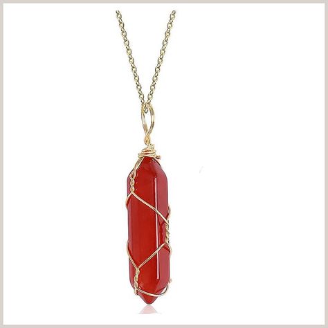 14K Gold Plated Carnelian Necklace for Women,Silver Carnelian Stone Crystal Pendant Red Agate Necklace for Women Girl Carneli Red Agate Necklace, Healing Stones Necklace, Carnelian Crystal, Carnelian Necklace, Carnelian Stone, Gold Necklace Women, Stone Crystal, Red Agate, Agate Necklace