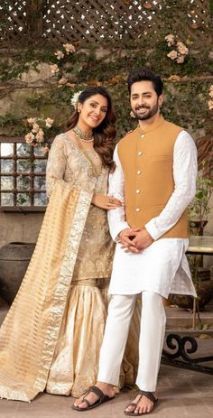 Danish Taimoor And Ayeza Khan, Wedding Matching Outfits, Danish Taimoor, Nice Couple, Romantic Wedding Style, Wedding Kurta, Wedding Kurta For Men, Suzuki Bikes, Salwar Neck Designs