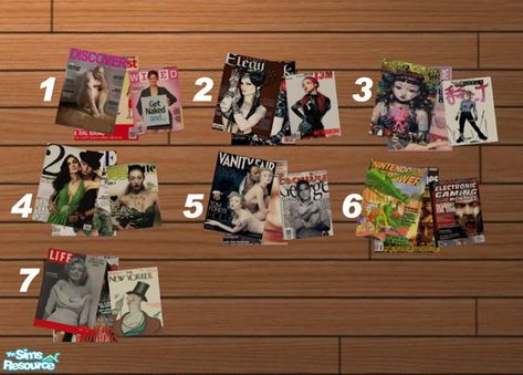 Sims 4 Cc Magazine Clutter, Sims 4 Magazines Cc, Sims 4 Photography Cc, Sims 4 Photography, Cc Clutter, Sims 2 Games, Magazine Racks, Sims Games, Sims 4 Cc Furniture