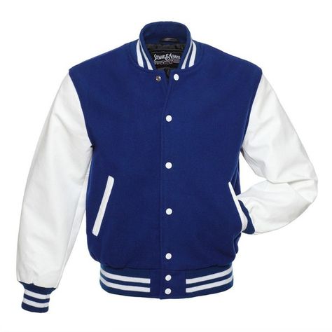 Stewart & Strauss Custom Varsity Jackets, Letterman Jackets, Baseball... ❤ liked on Polyvore featuring outerwear, jackets, baseball jackets, varsity-style bomber jacket, blue baseball jacket, varsity jacket and baseball letterman jacket Blue Baseball Jacket, Custom Varsity Jackets, Jacket Baseball, Jacket Varsity, Purple Blazers, Baseball Jackets, Varsity Letterman Jackets, Reverse Falls, College Jackets