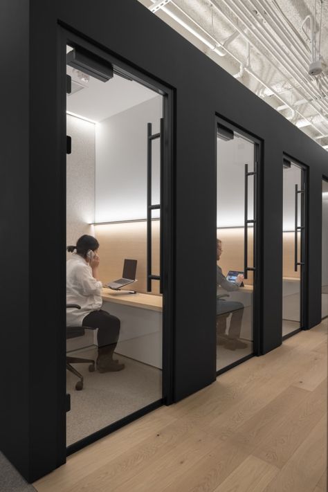 Collab Spaces Office Designs, Construction Office Interior Design, Industrial Office Design Workspaces, Work Pod, Staff Lounge, All The Right Moves, San Francisco Interiors, Millwork Details, Office Pods