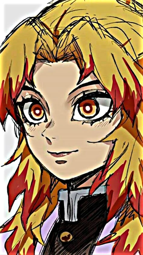 Kny Genderswap, Rengoku Hair, Fem Rengoku, Female Rengoku, Demon Slayer Genderbend, Demon Slayer Theme, June Planner, Planner Themes, Rengoku Kyojuro