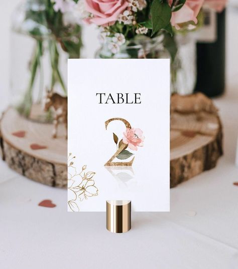 Watercolor Light, Wedding Seating Signs, Light Pink Roses, Floral Table Numbers, Table Number Template, Wedding Table Numbers Template, Number Templates, Wedding Bouquets Bride, Wedding Gift Tags