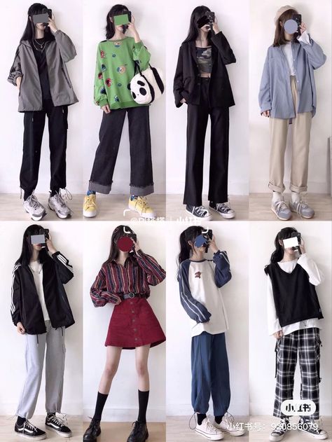 Mode Ulzzang, Korean Outfit Street Styles, Korean Casual Outfits, Tomboy Style Outfits, Korean Girl Fashion, Ulzzang Fashion, Tomboy Fashion, Kpop Fashion Outfits, 가을 패션