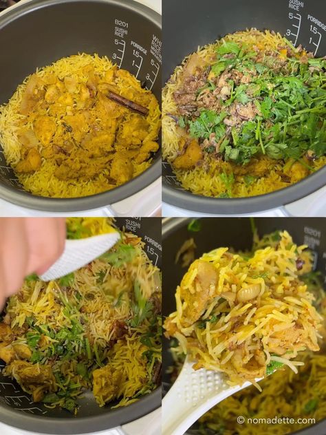 Rice Cooker Biryani, Rice Cooker Dinner Recipes, Rice Cooker Ramen, Korean Rice Cooker Recipes, Rice Cooker Rice Recipes, Zojirushi Rice Cooker Recipes, Simple Rice Dishes, One Pot Rice Cooker Meals, Aroma Rice Cooker Recipes