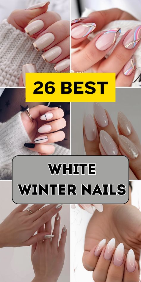 Discover the best winter nail trends for 2024, including acrylic short nails with stunning snowflake designs. Almond, square, and coffin shapes are in style, and bling and glitter accents add a festive touch. Whether you're going for blue, red, or off-white hues, these nail trends bring aesthetic and sparkle to any occasion. Stay on trend with the top ideas for winter nail art this season. White Winter Nails Snowflakes, White Nails With Blue Snowflake, White Nails With Silver Snowflakes, White Tips With Snowflake Nail Design, Winter White Nails 2024, White Winter Nails, Acrylic Short Nails, Winter Nail Trends, Disney Christmas Nails